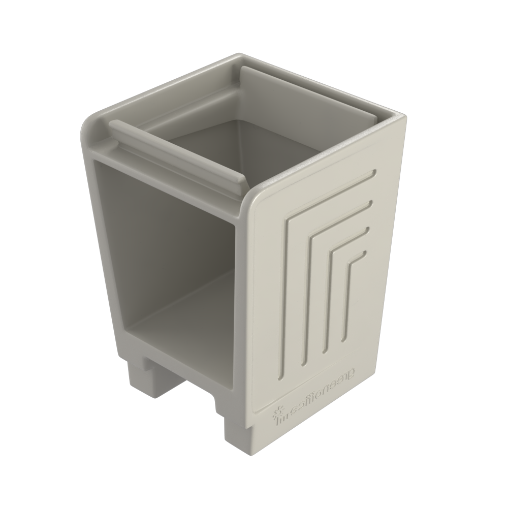 Collection bin made of recycled plastic