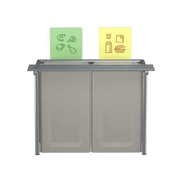 90L two-stream sorting table for adults