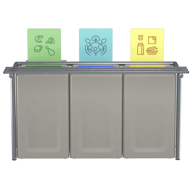 90L three-stream sorting table for adults